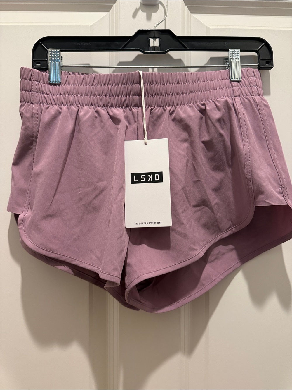 LSKD Women’s Mauve Runner Shorts - Lightweight Athletic Shorts Small